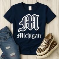 Michigan M Detroit D Logo Women's T-Shirt thumb 3