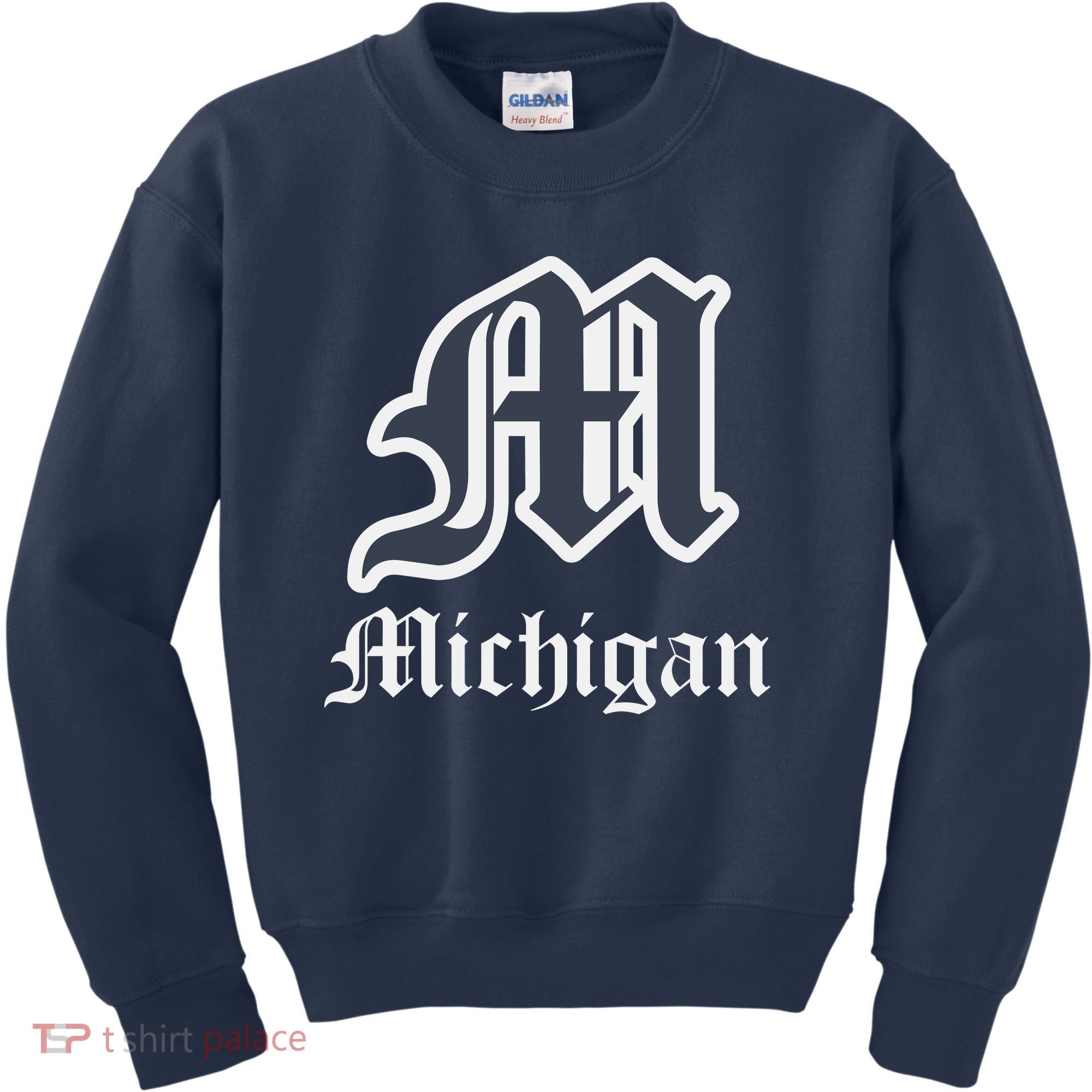 Michigan M Detroit D Logo Kids Sweatshirt