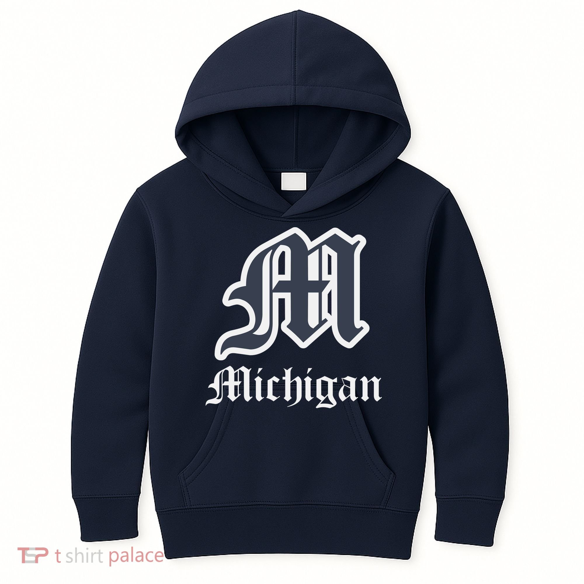 Michigan M Detroit D Logo Kids Hoodie