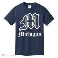 Michigan M Detroit D Logo Kids T-Shirt thumb 0