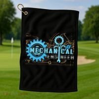 Men Mechanical Engineer For Engineer Student Engineering Golf Towel thumb 1