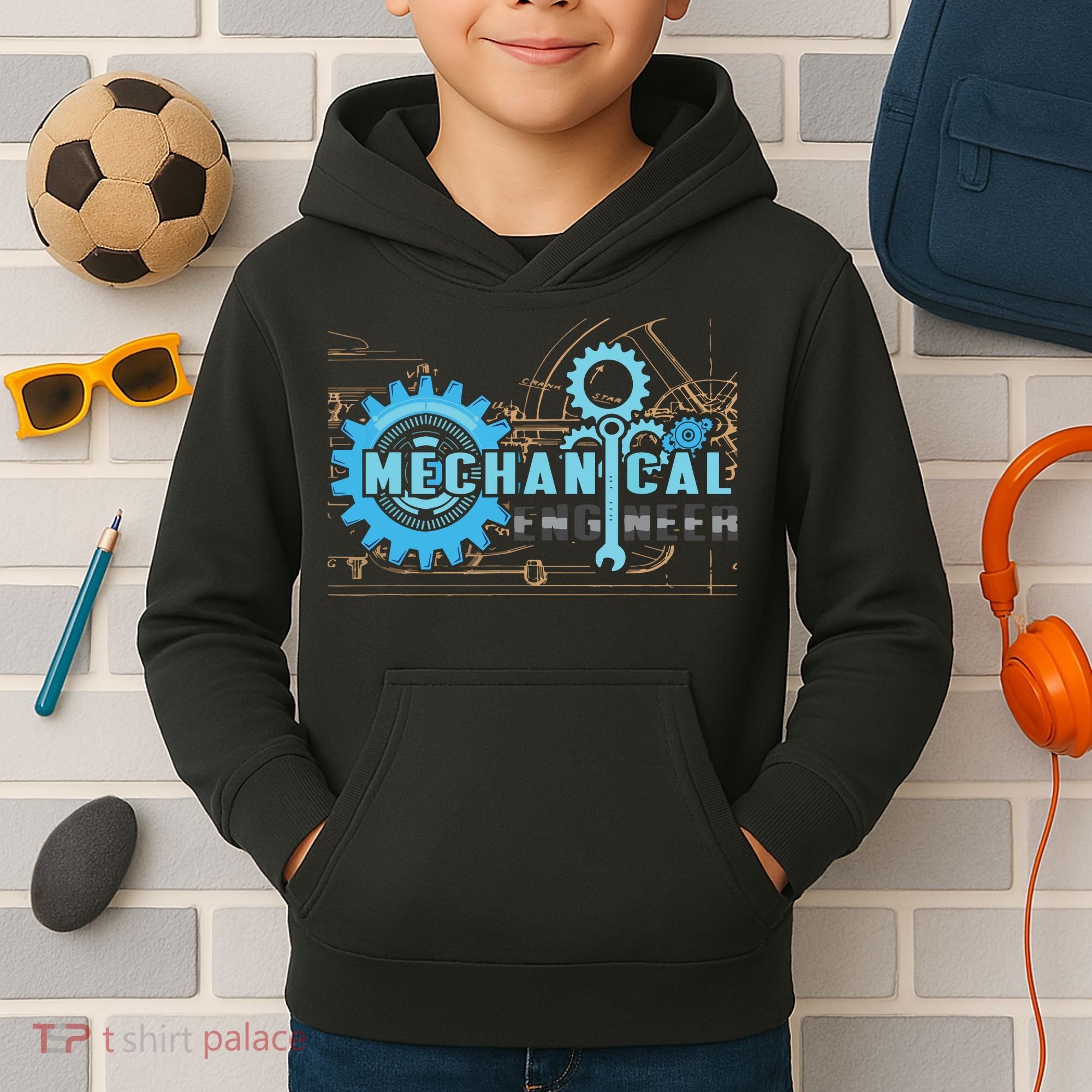 Men Mechanical Engineer For Engineer Student Engineering Kids Hoodie
