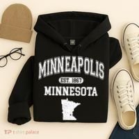 Minneapolis Minnesota Est 1867 Varsity Hoodie thumb 4