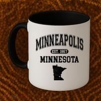 Minneapolis Minnesota Est 1867 Varsity Coffee Mug thumb 2