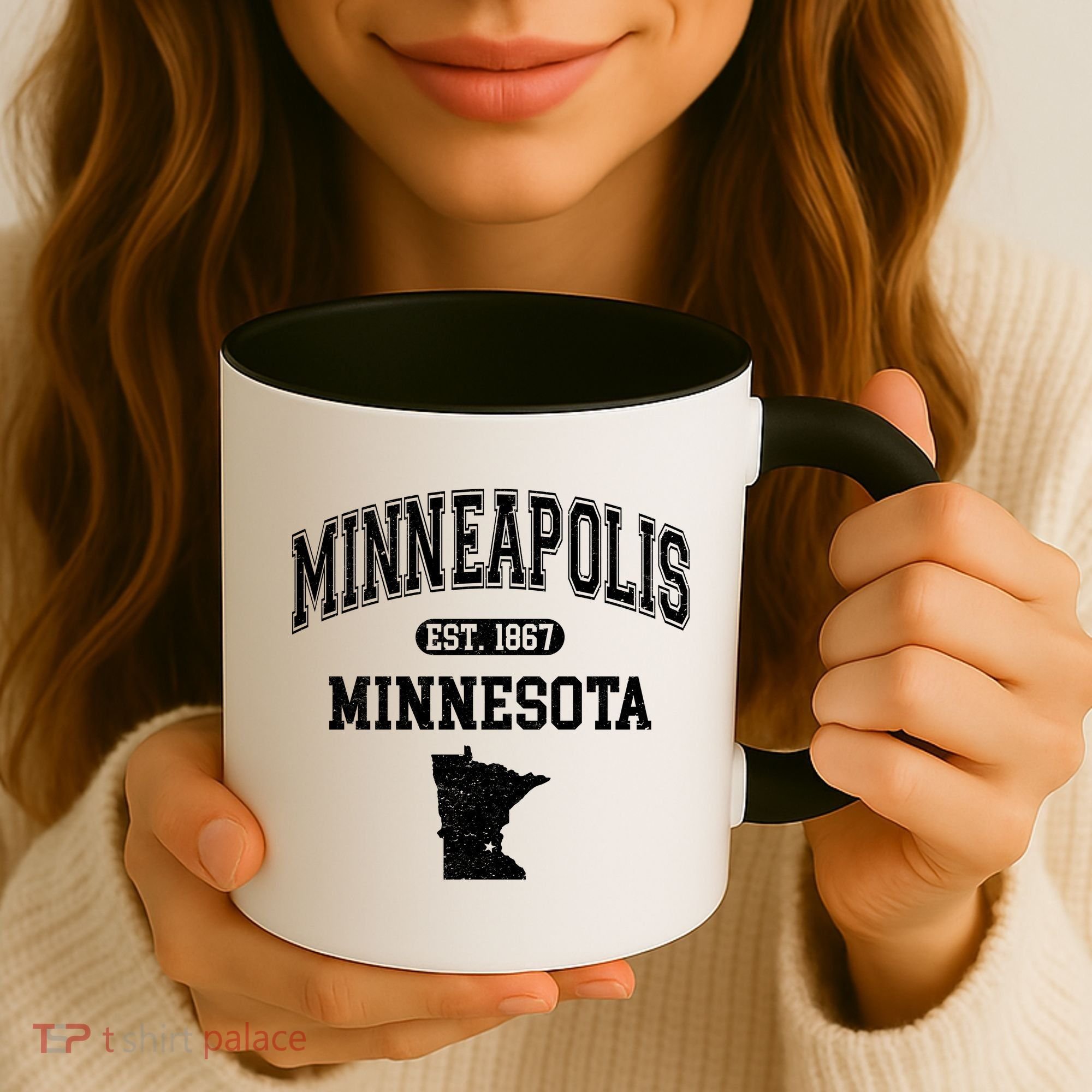 Minneapolis Minnesota Est 1867 Varsity Coffee Mug