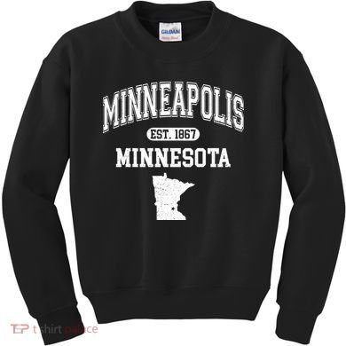 Minneapolis Minnesota Est 1867 Varsity Kids Sweatshirt