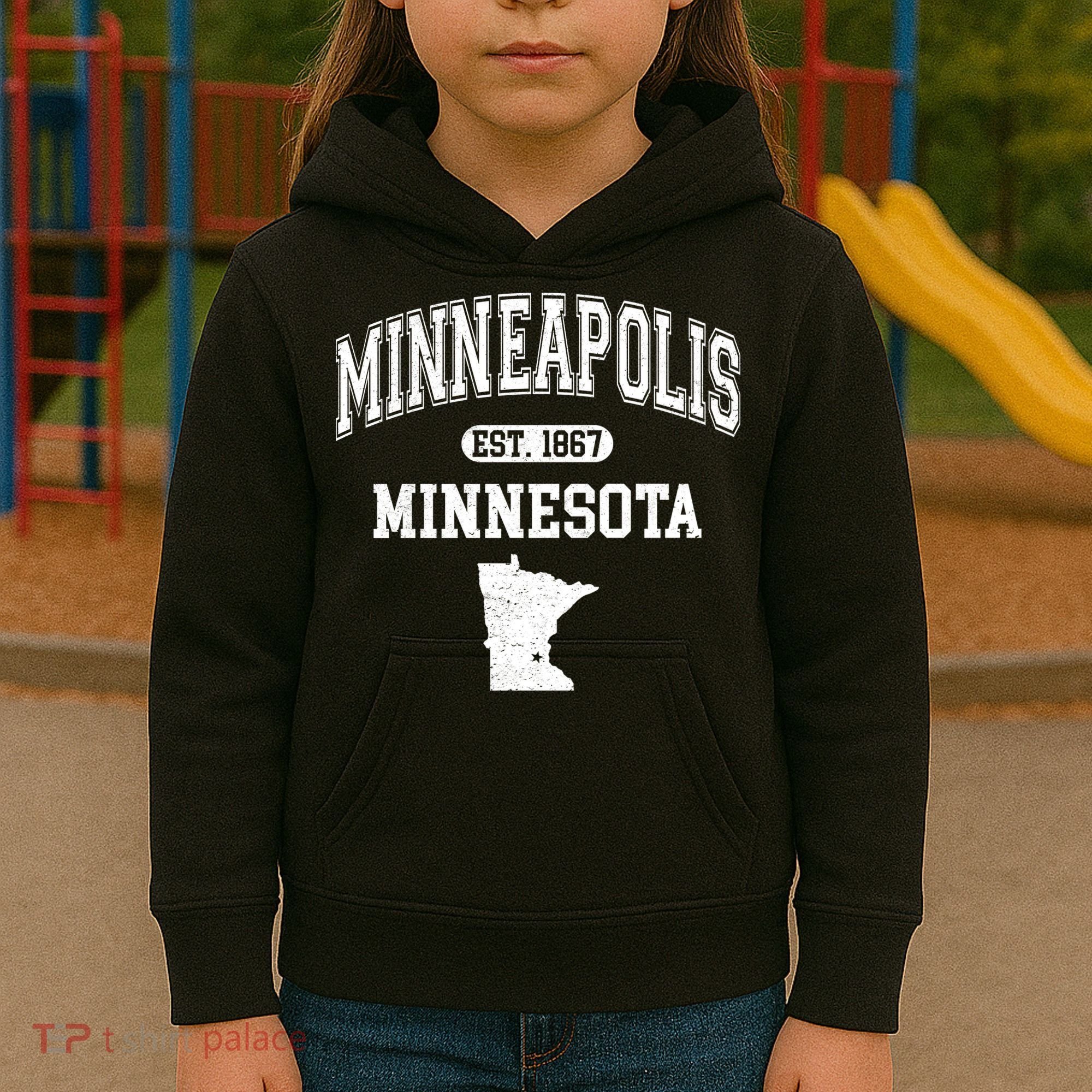 Minneapolis Minnesota Est 1867 Varsity Kids Hoodie