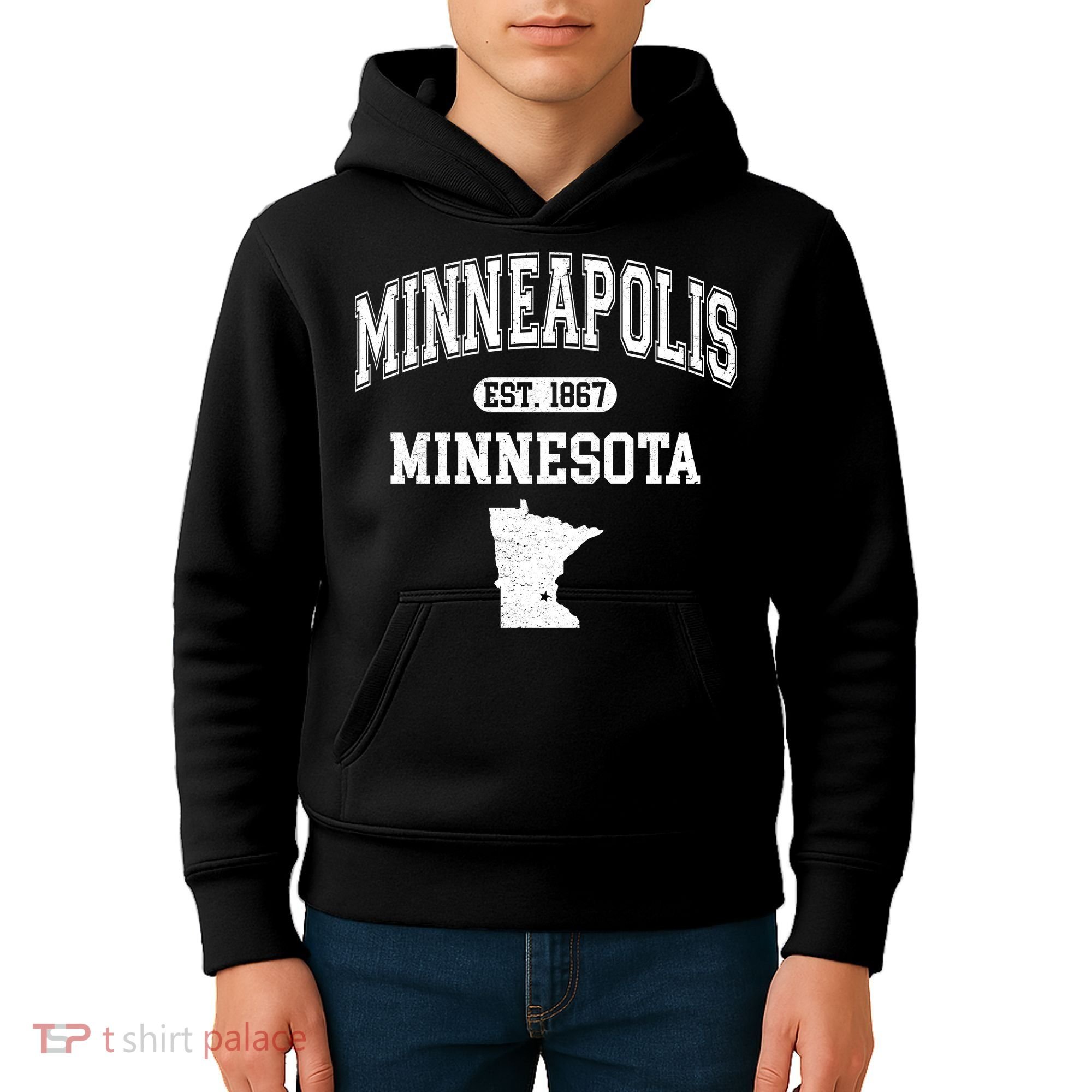 Minneapolis Minnesota Est 1867 Varsity Kids Hoodie
