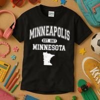 Minneapolis Minnesota Est 1867 Varsity Kids T-Shirt thumb 3