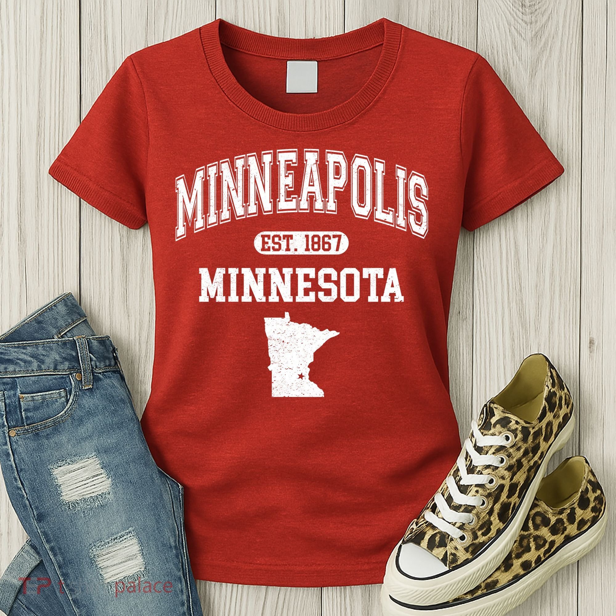 Minneapolis Minnesota Est 1867 Varsity Women's T-Shirt
