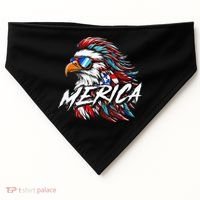 Merica Mullet Eagle Funny 4th Of July USA-Made Doggie Bandana thumb 0
