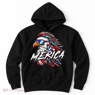 Merica Mullet Eagle Funny 4th Of July Hoodie