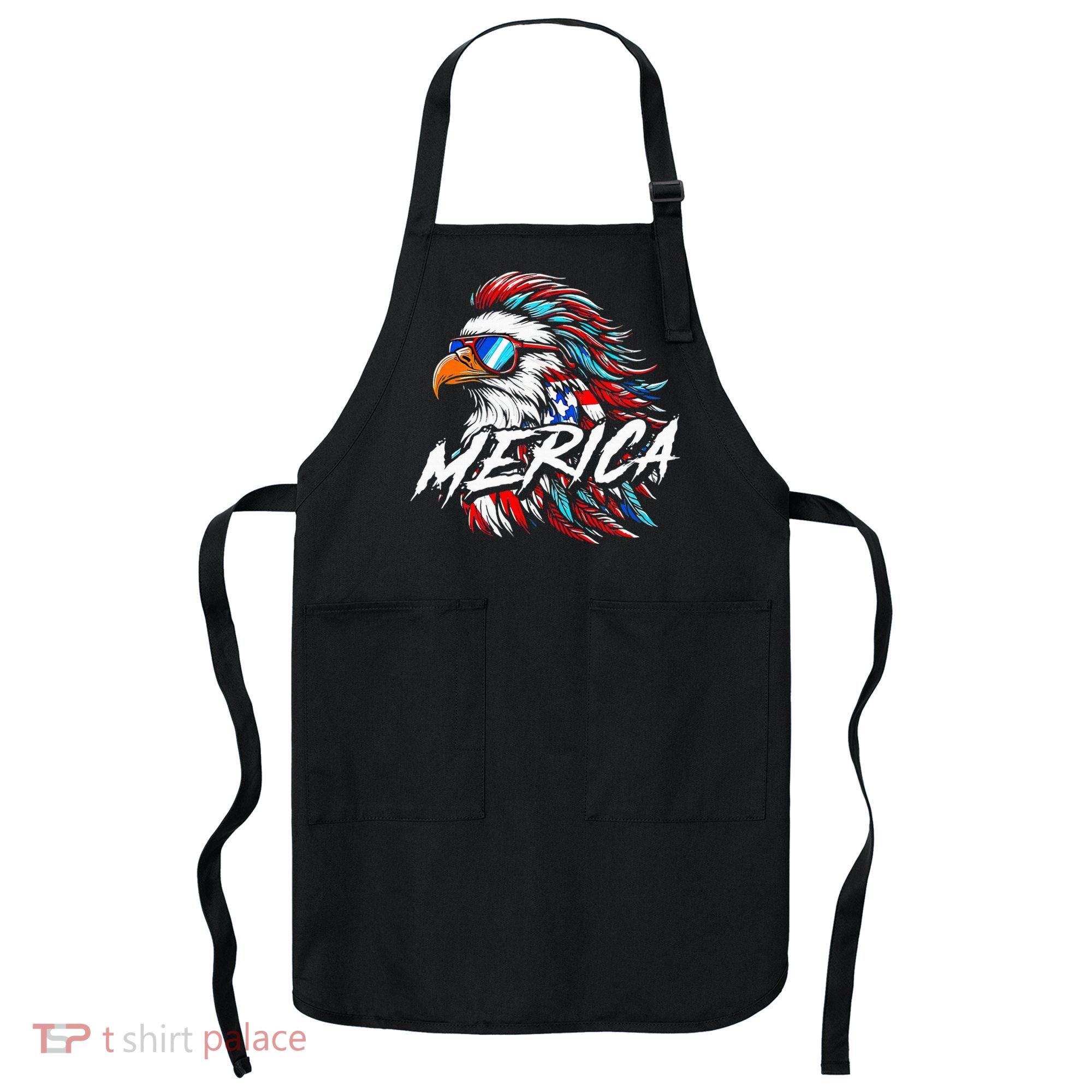 Merica Mullet Eagle Funny 4th Of July Apron