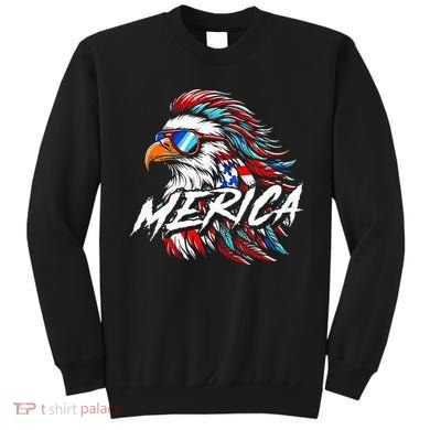 Merica Mullet Eagle Funny 4th Of July Sweatshirt