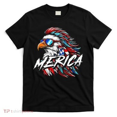 Merica Mullet Eagle Funny 4th Of July T-Shirt