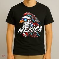 Merica Mullet Eagle Funny 4th Of July T-Shirt thumb 3