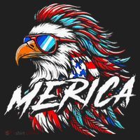 Merica Mullet Eagle Funny 4th Of July Beanie thumb 2