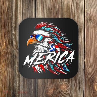 Merica Mullet Eagle Funny 4th Of July Coaster