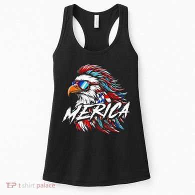 Merica Mullet Eagle Funny 4th Of July Women's Tank Top