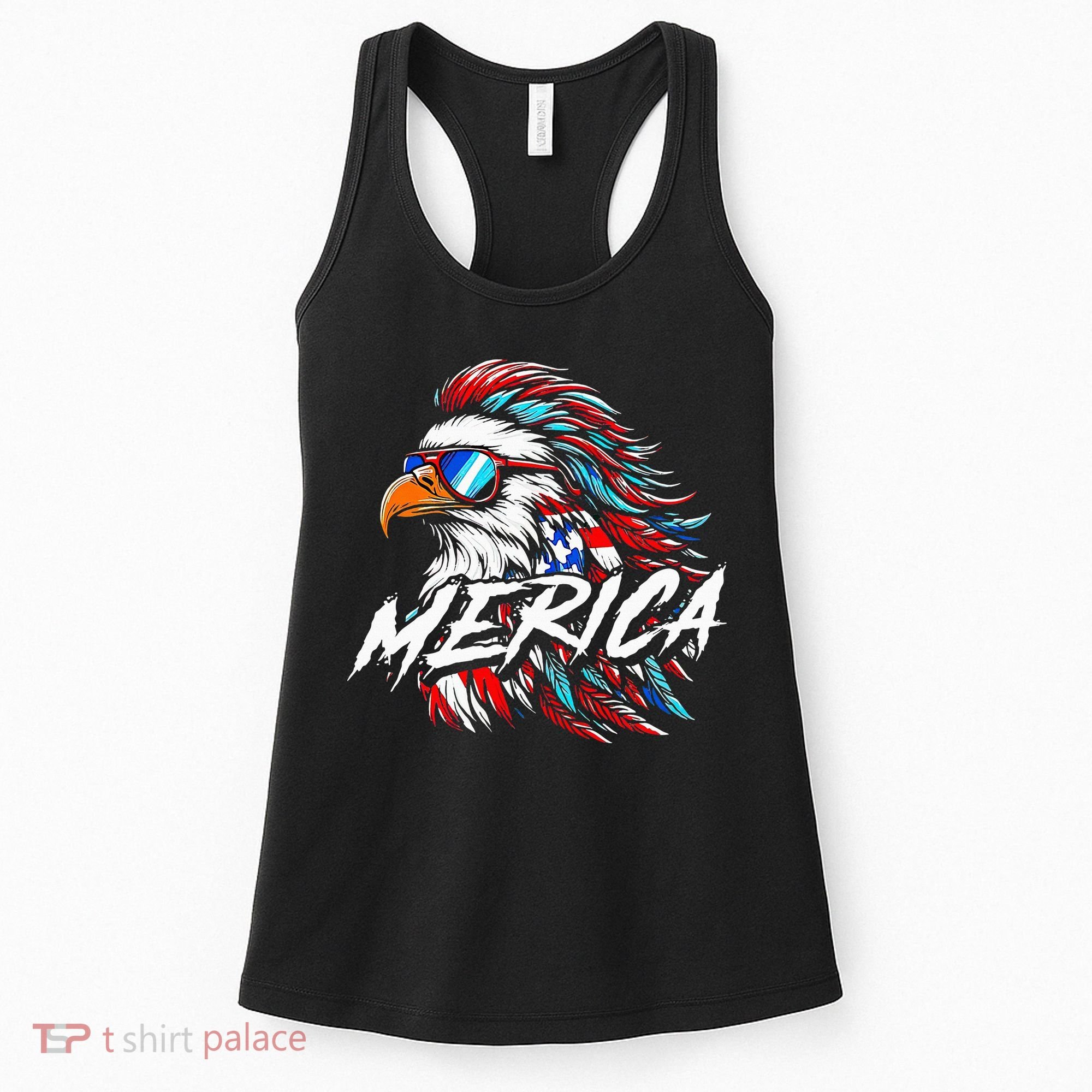 Merica Mullet Eagle Funny 4th Of July Women's Tank Top