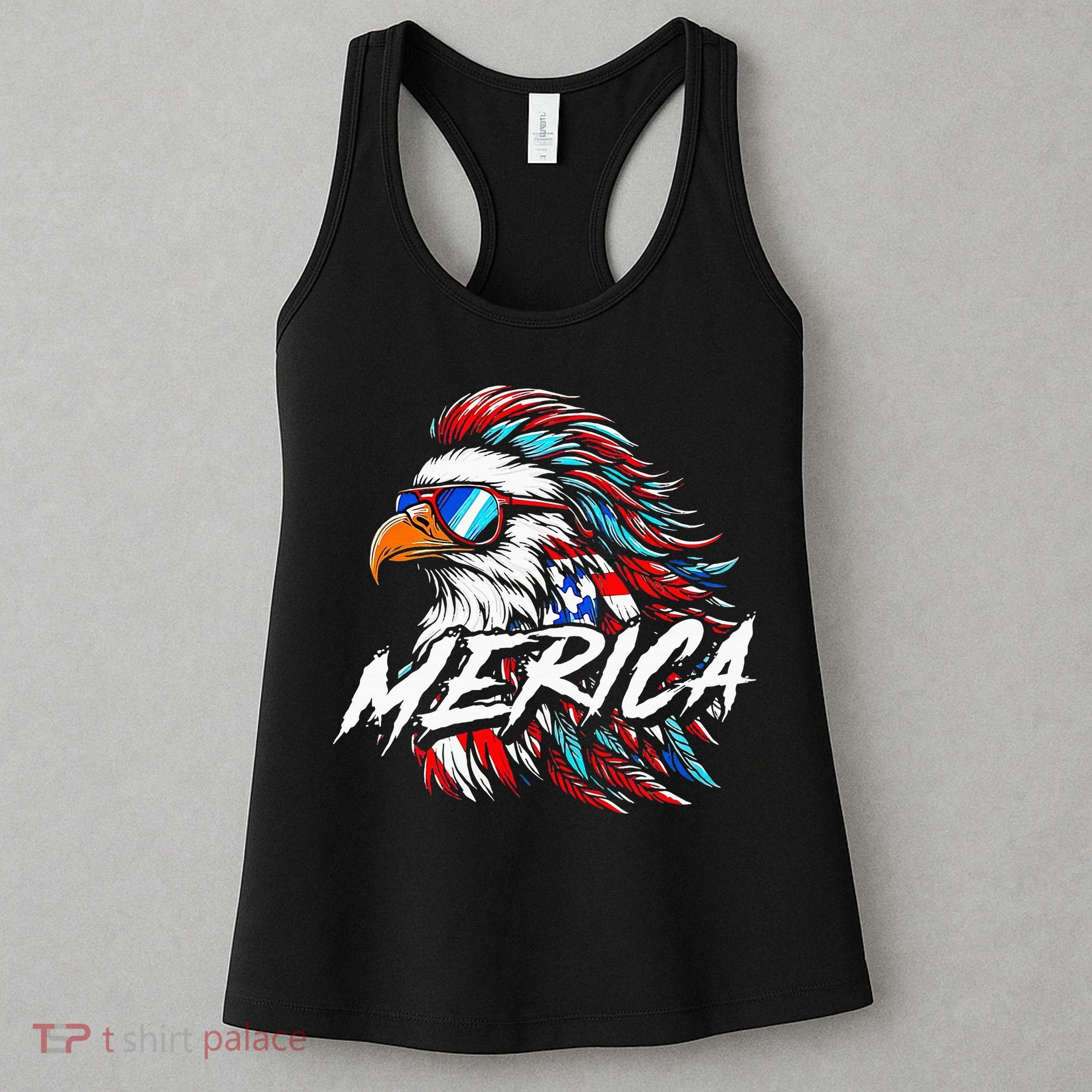 Merica Mullet Eagle Funny 4th Of July Women's Tank Top