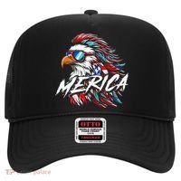 Merica Mullet Eagle Funny 4th Of July Hat thumb 0