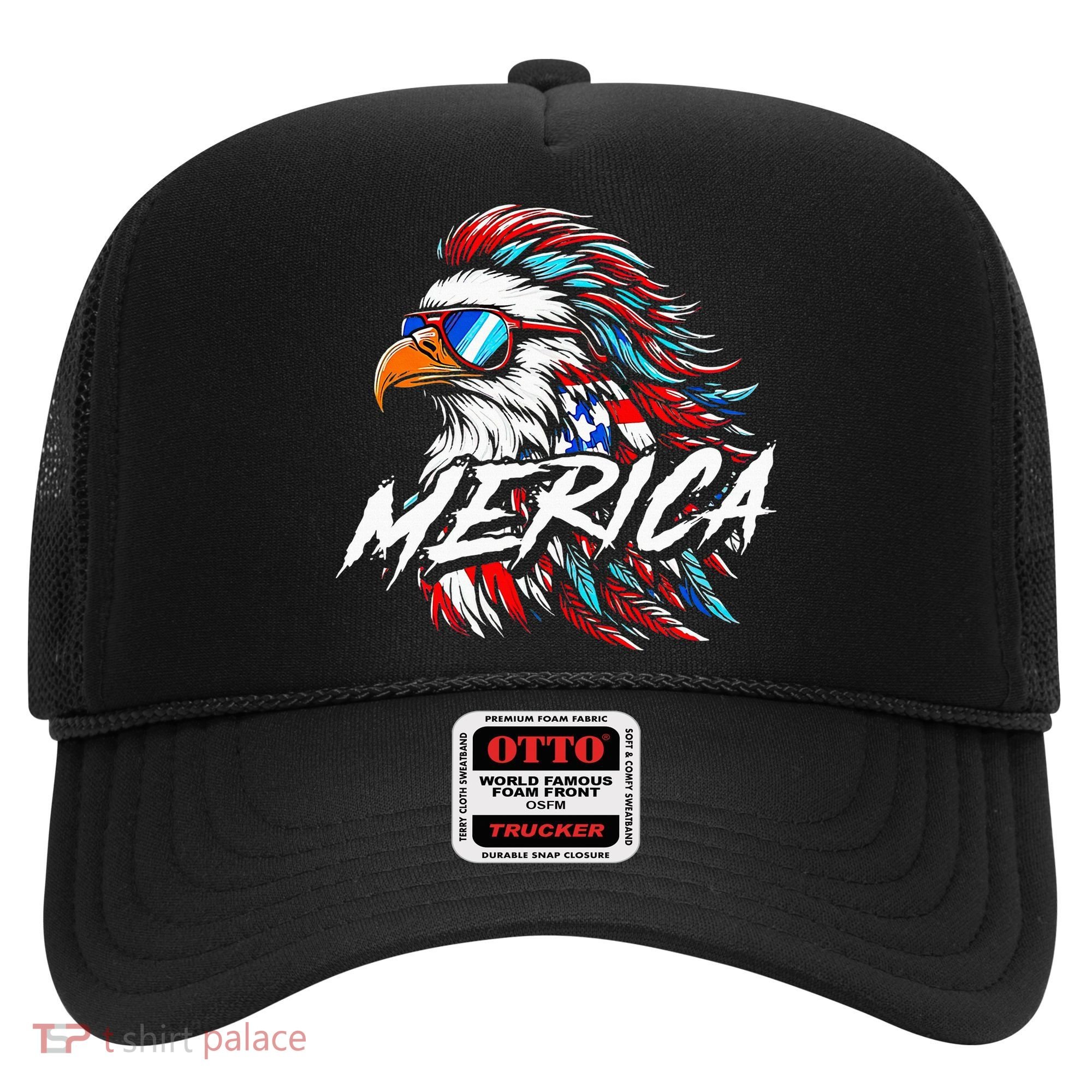 Merica Mullet Eagle Funny 4th Of July Hat