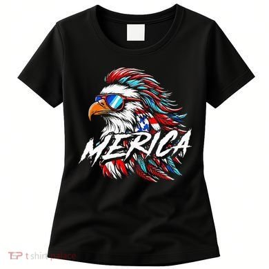 Merica Mullet Eagle Funny 4th Of July Women's T-Shirt