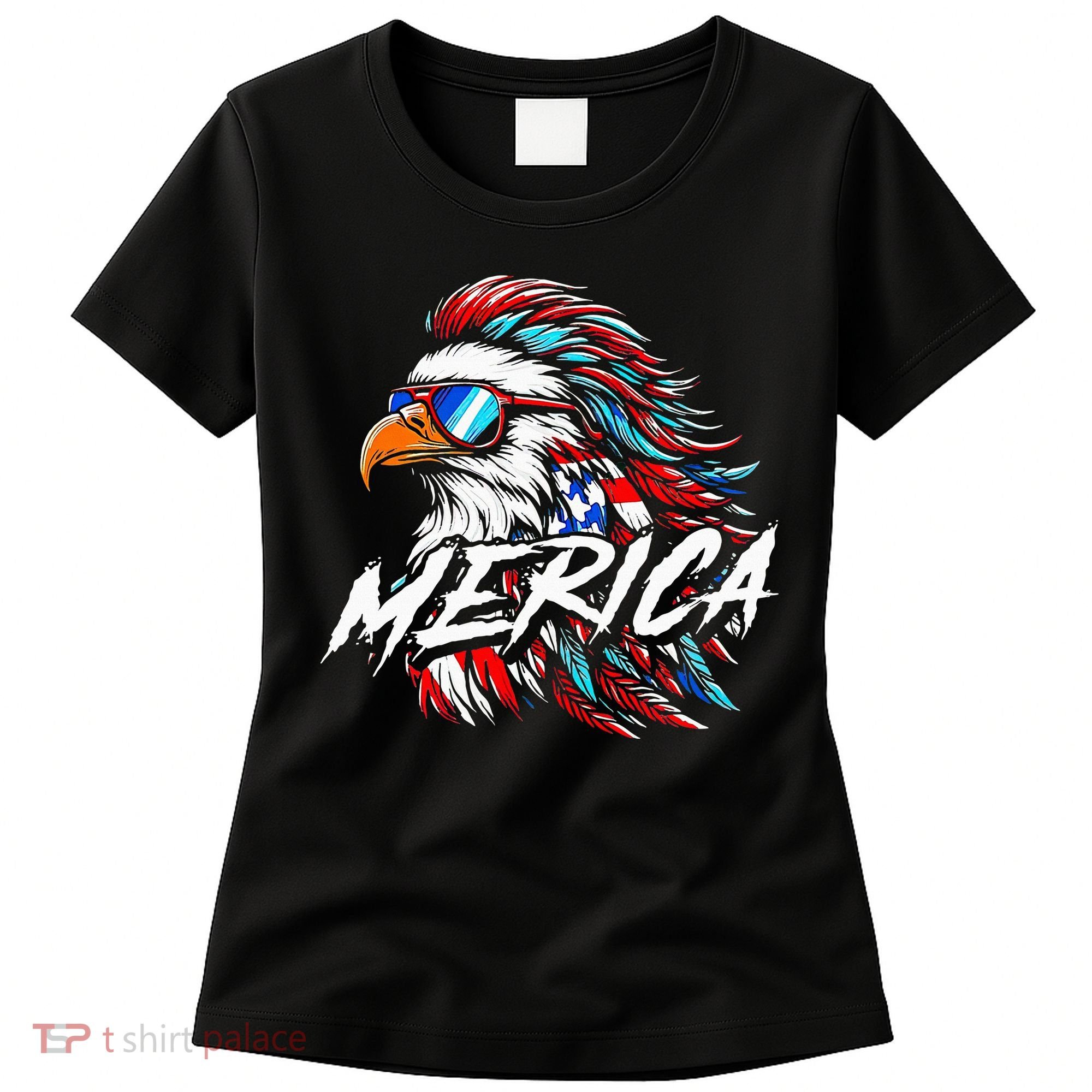 Merica Mullet Eagle Funny 4th Of July Women's T-Shirt