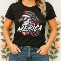Merica Mullet Eagle Funny 4th Of July Women's T-Shirt thumb 2