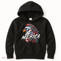 Merica Mullet Eagle Funny 4th Of July Kids Hoodie thumb 0