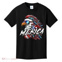 Merica Mullet Eagle Funny 4th Of July Kids T-Shirt thumb 0
