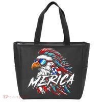 Merica Mullet Eagle Funny 4th Of July Tote Bag thumb 0