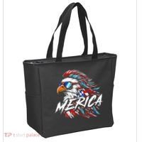 Merica Mullet Eagle Funny 4th Of July Tote Bag thumb 2