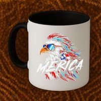 Merica Mullet Eagle Funny 4th Of July Coffee Mug thumb 2
