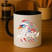Merica Mullet Eagle Funny 4th Of July Coffee Mug thumb 4