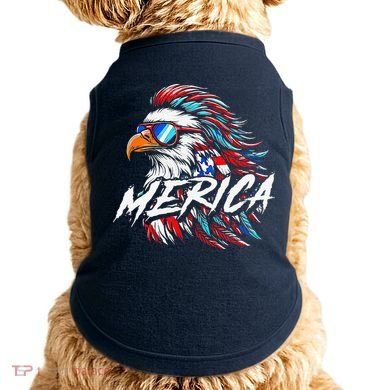 Merica Mullet Eagle Funny 4th Of July Doggie Tank