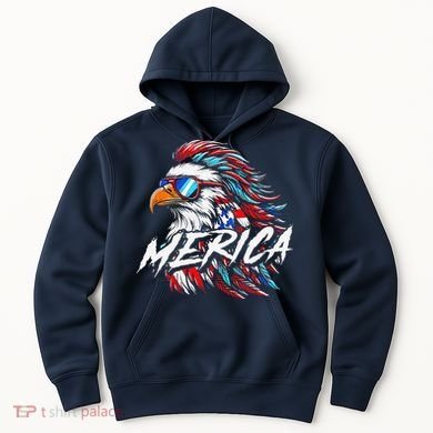Merica Mullet Eagle Funny 4th Of July Hoodie