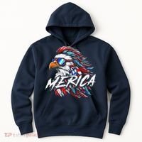 Merica Mullet Eagle Funny 4th Of July Hoodie thumb 0