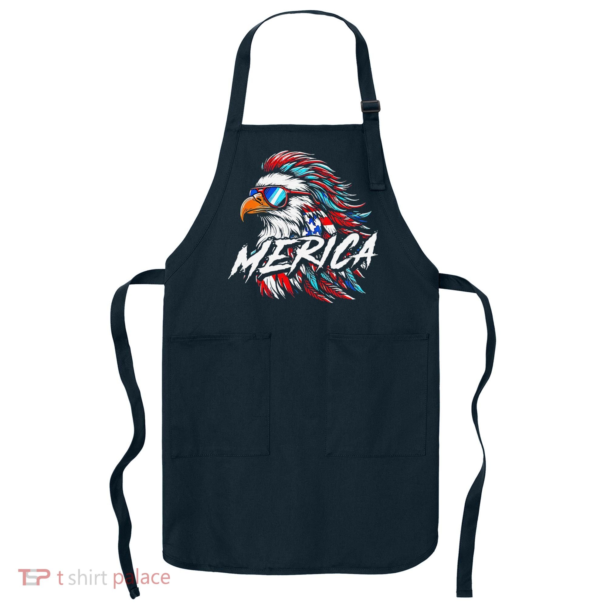 Merica Mullet Eagle Funny 4th Of July Apron