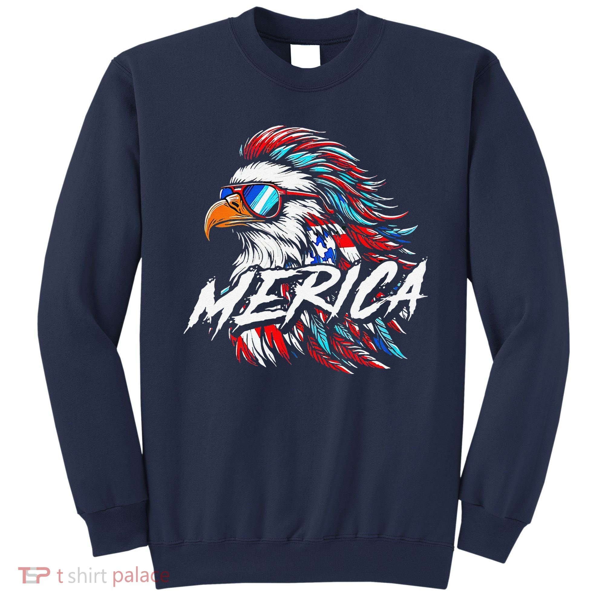 Merica Mullet Eagle Funny 4th Of July Sweatshirt