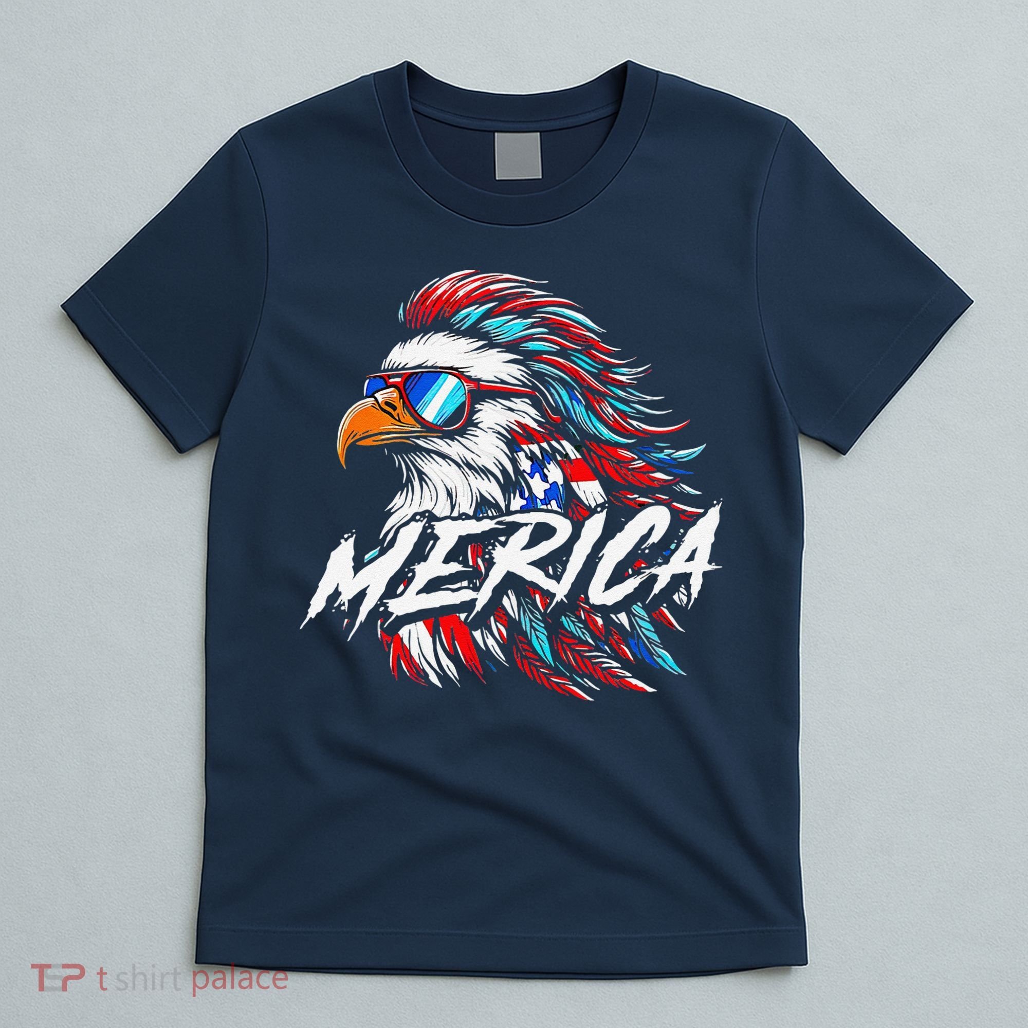 Merica Mullet Eagle Funny 4th Of July T-Shirt