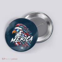 Merica Mullet Eagle Funny 4th Of July Button thumb 0