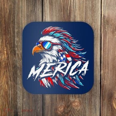 Merica Mullet Eagle Funny 4th Of July Coaster