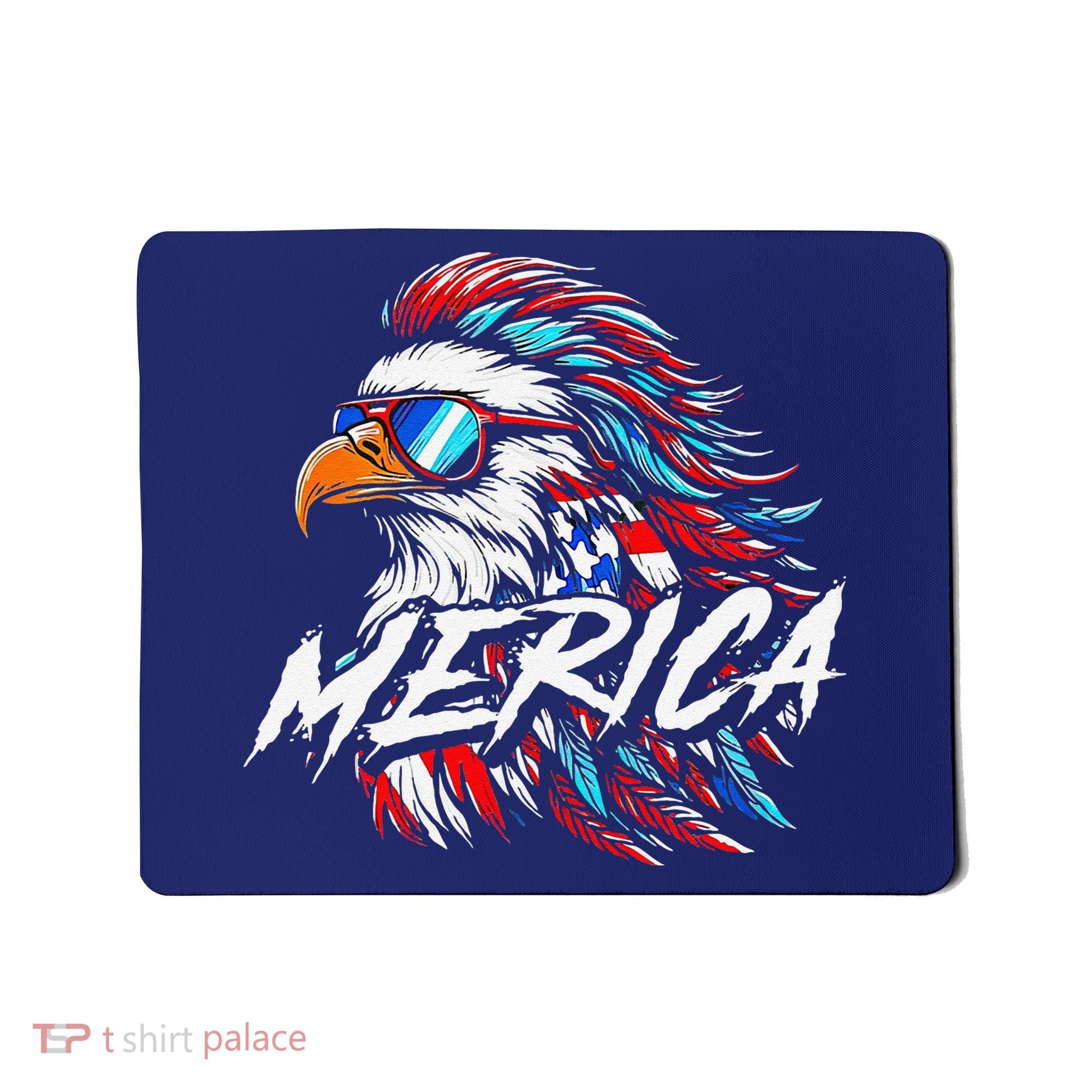 Merica Mullet Eagle Funny 4th Of July Mousepad