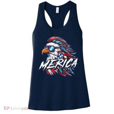 Merica Mullet Eagle Funny 4th Of July Women's Tank Top