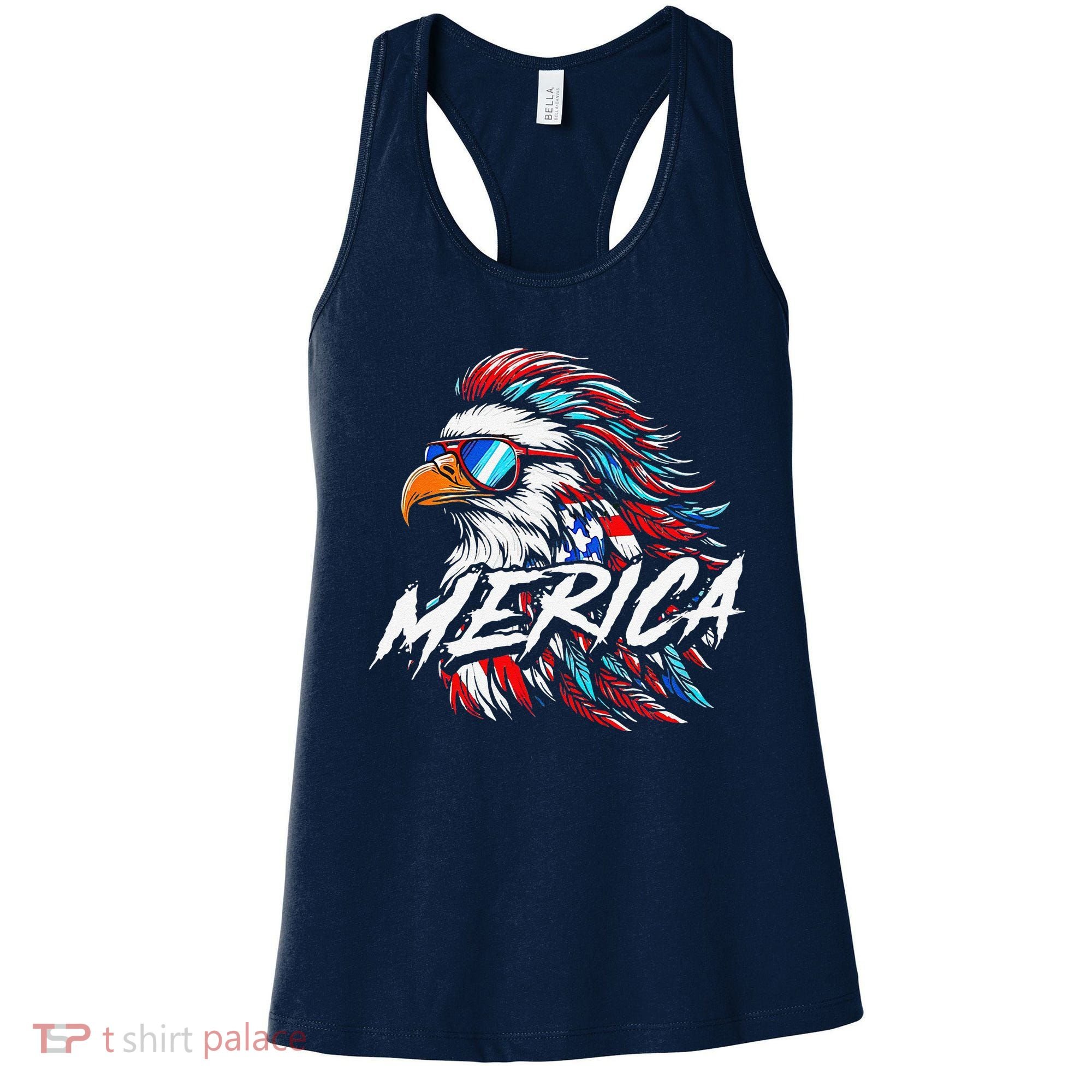 Merica Mullet Eagle Funny 4th Of July Women's Tank Top