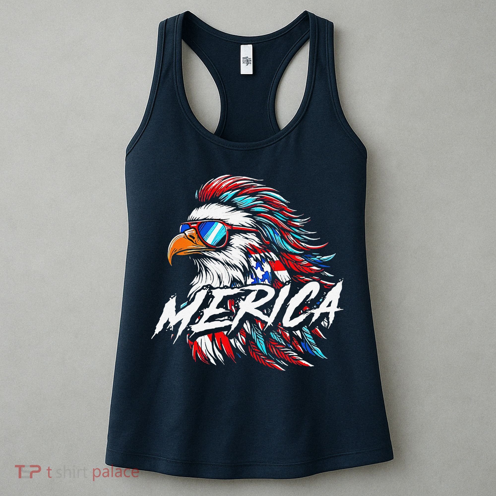 Merica Mullet Eagle Funny 4th Of July Women's Tank Top