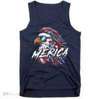 Merica Mullet Eagle Funny 4th Of July Tank Top thumb 0