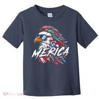 Merica Mullet Eagle Funny 4th Of July Toddler T-Shirt thumb 0
